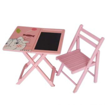 Hot Selling Pink Color Children′s Chair, Blackboard Table (WJ277279)